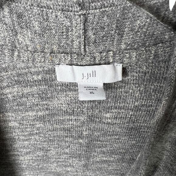 J Jill Open Front Sweater Drape Layering Cardigan Gray Womens XL - Picture 5 of 7
